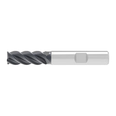 Corner Chamfer End Mill: 10.00 mm Dia, 22.00 mm LOC, 4 Flute, 0.20 mm Chamfer Width, Solid Carbide