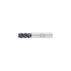 Corner Chamfer End Mill: 5.50 mm Dia, 9.00 mm LOC, 4 Flute, 0.07 mm Chamfer Width, Solid Carbide