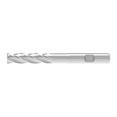 Corner Chamfer End Mill: 12.00 mm Dia, 48.00 mm LOC, 4 Flute, 0.13 mm Chamfer Width, Solid Carbide