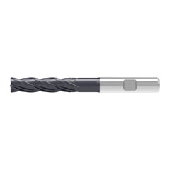 Corner Chamfer End Mill: 25.00 mm Dia, 75.00 mm LOC, 4 Flute, 0.25 mm Chamfer Width, Solid Carbide