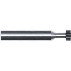 Woodruff Keyseat Cutter: 1/8" Cut Dia, 3/32" Cut Width, 1/8" Shank Dia, Straight Tooth