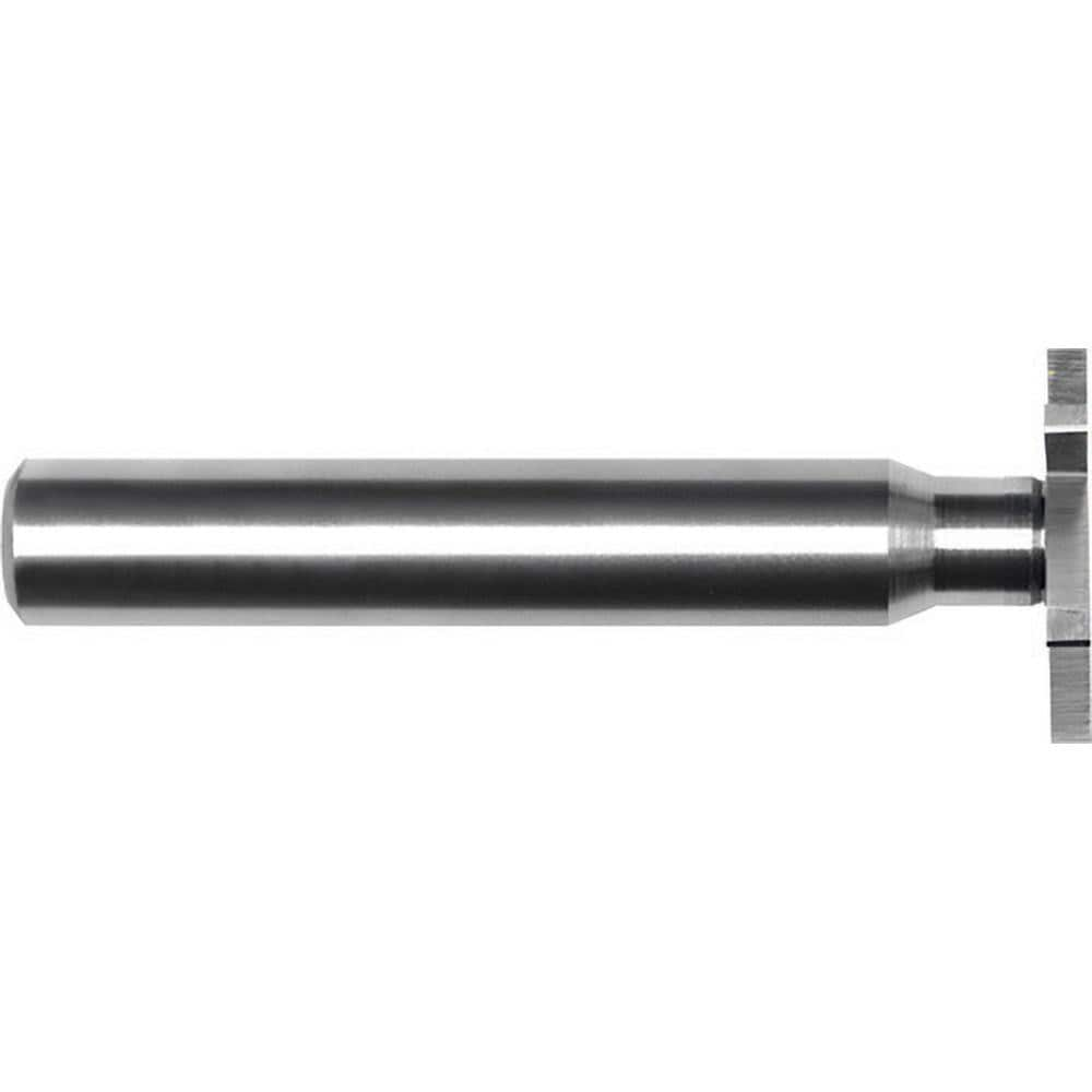 Woodruff Keyseat Cutter: 1-1/8" Cut Dia, 3/16" Cut Width, 1/2" Shank Dia, Straight Tooth