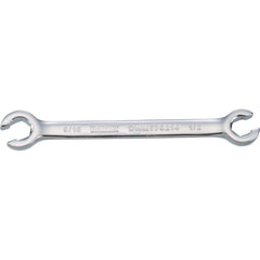 Flare Nut Wrenches; Wrench Type: Open End; Head Type: Straight; Double/Single End: Double; Opening Type: 12-Point Flare Nut; Material: Steel; Finish: Chrome