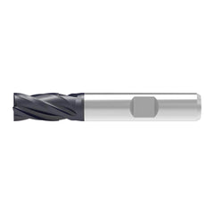 Corner Chamfer End Mill: 14.00 mm Dia, 18.00 mm LOC, 4 Flute, 0.15 mm Chamfer Width, Solid Carbide