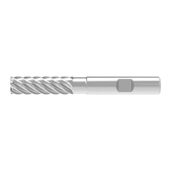 Corner Chamfer End Mill: 25.00 mm Dia, 75.00 mm LOC, 8 Flute, 0.08 mm Chamfer Width, Solid Carbide