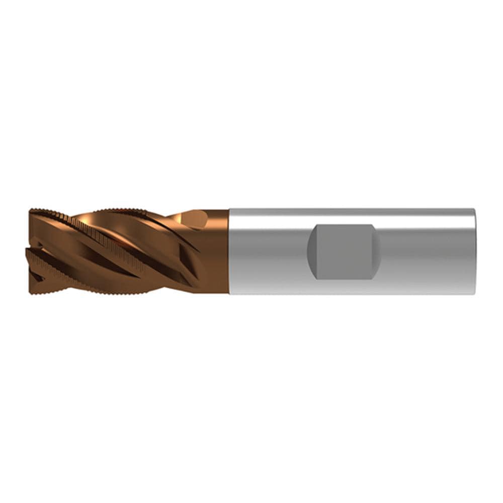 Corner Chamfer End Mill: 14.00 mm Dia, 18.00 mm LOC, 4 Flute, 0.50 mm Chamfer Width, Solid Carbide