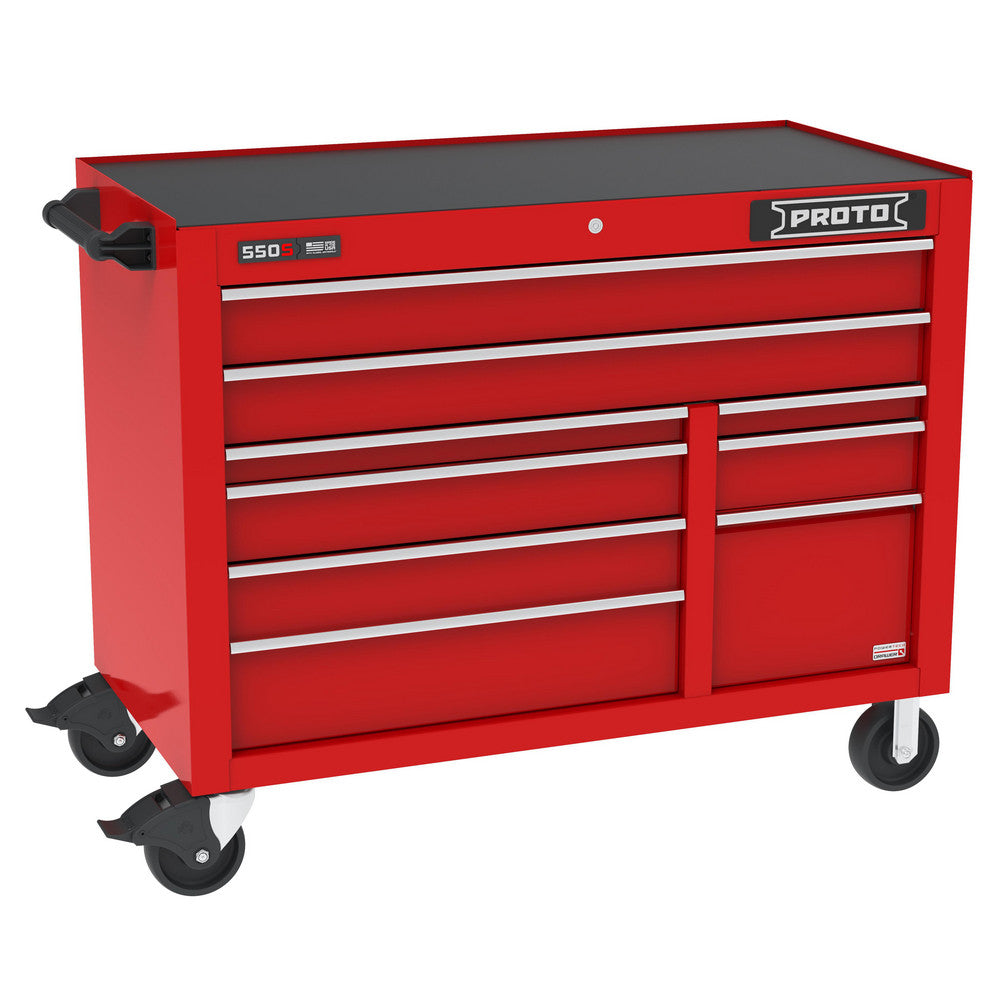 Steel Tool Roller Cabinet: 50" Wide, 41" High, 25-1/4" Deep, 9 Drawer