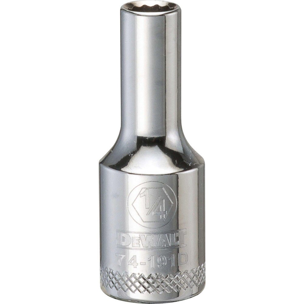 Deep  Hand Socket: 3/8" Drive, 1/4" Socket, 12-Point