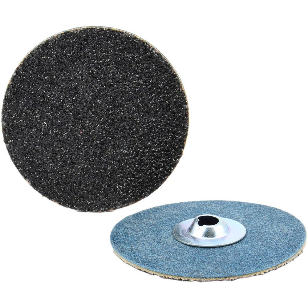 Quick-Change Disc: Type S, 3" Dia, 100 Grit, Silicon Carbide, Coated