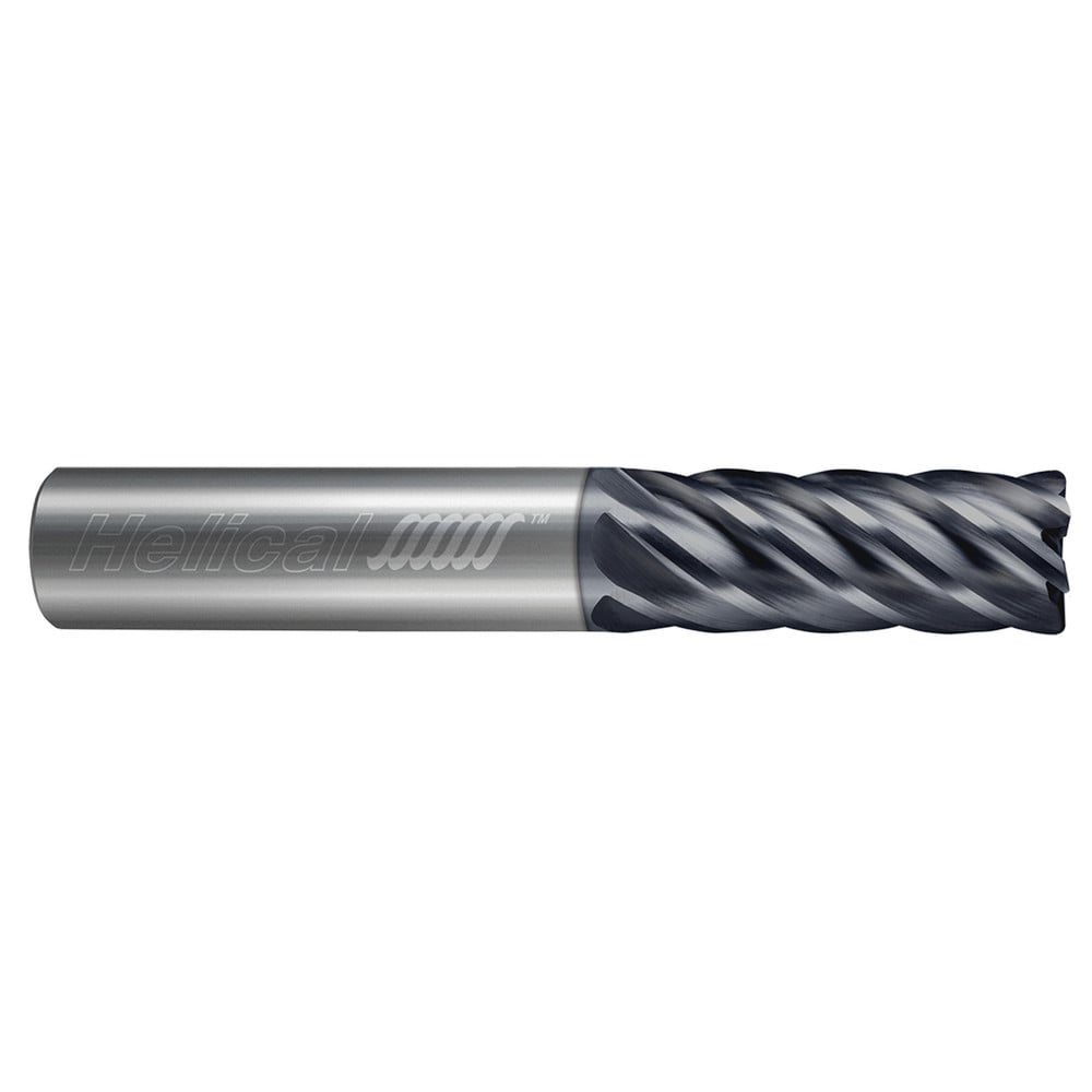 Corner Radius End Mill: 3/4" Dia, 3-1/4" LOC, 0.1250" Radius, 6 Flute, Solid Carbide