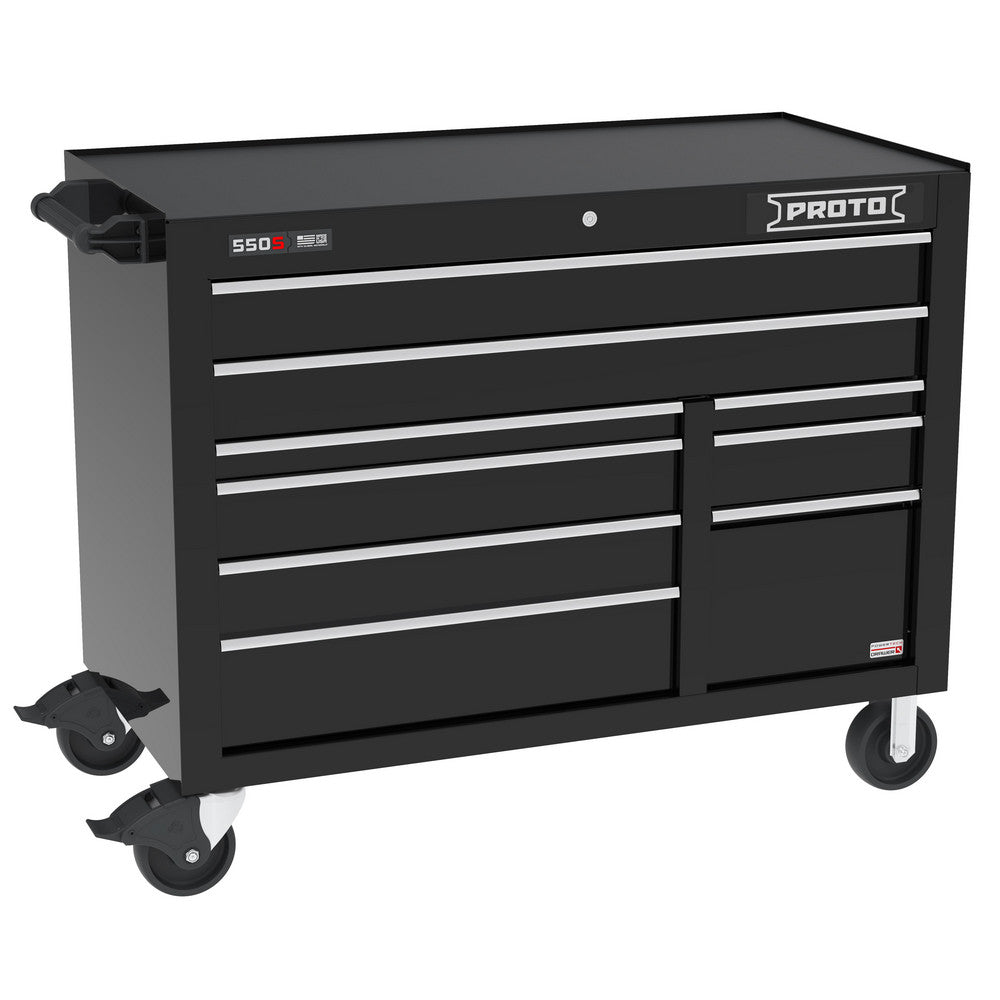 Steel Tool Roller Cabinet: 50" Wide, 41" High, 25-1/4" Deep, 9 Drawer