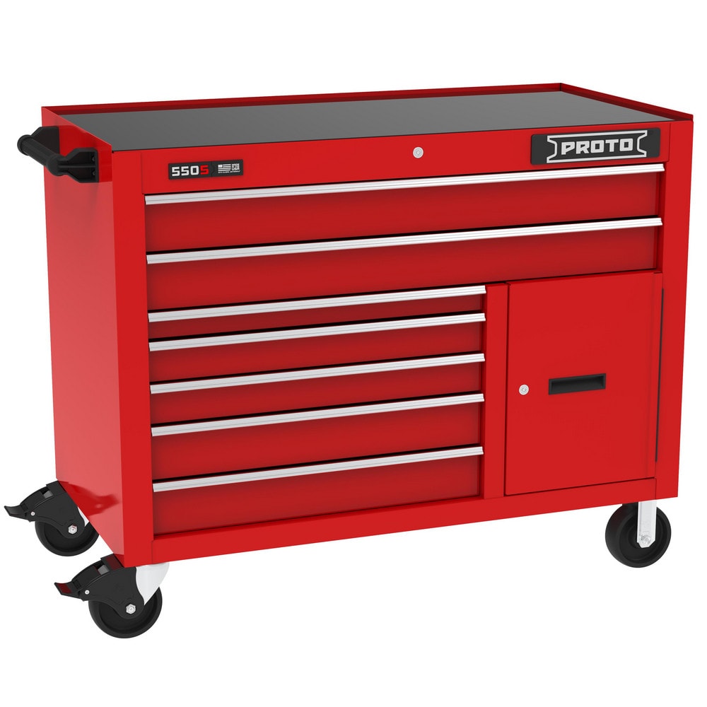 Steel Tool Roller Cabinet: 50" Wide, 41" High, 25-1/4" Deep, 7 Drawer