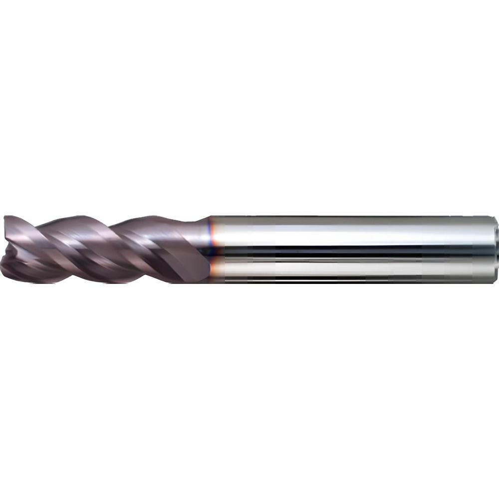 Square End Mill: 3.00 mm Dia, 6.00 mm LOC, 3 Flute, Solid Carbide