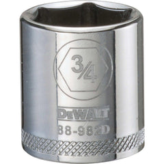 Standard  Hand Socket: 3/8" Drive, 3/4" Socket, 6-Point