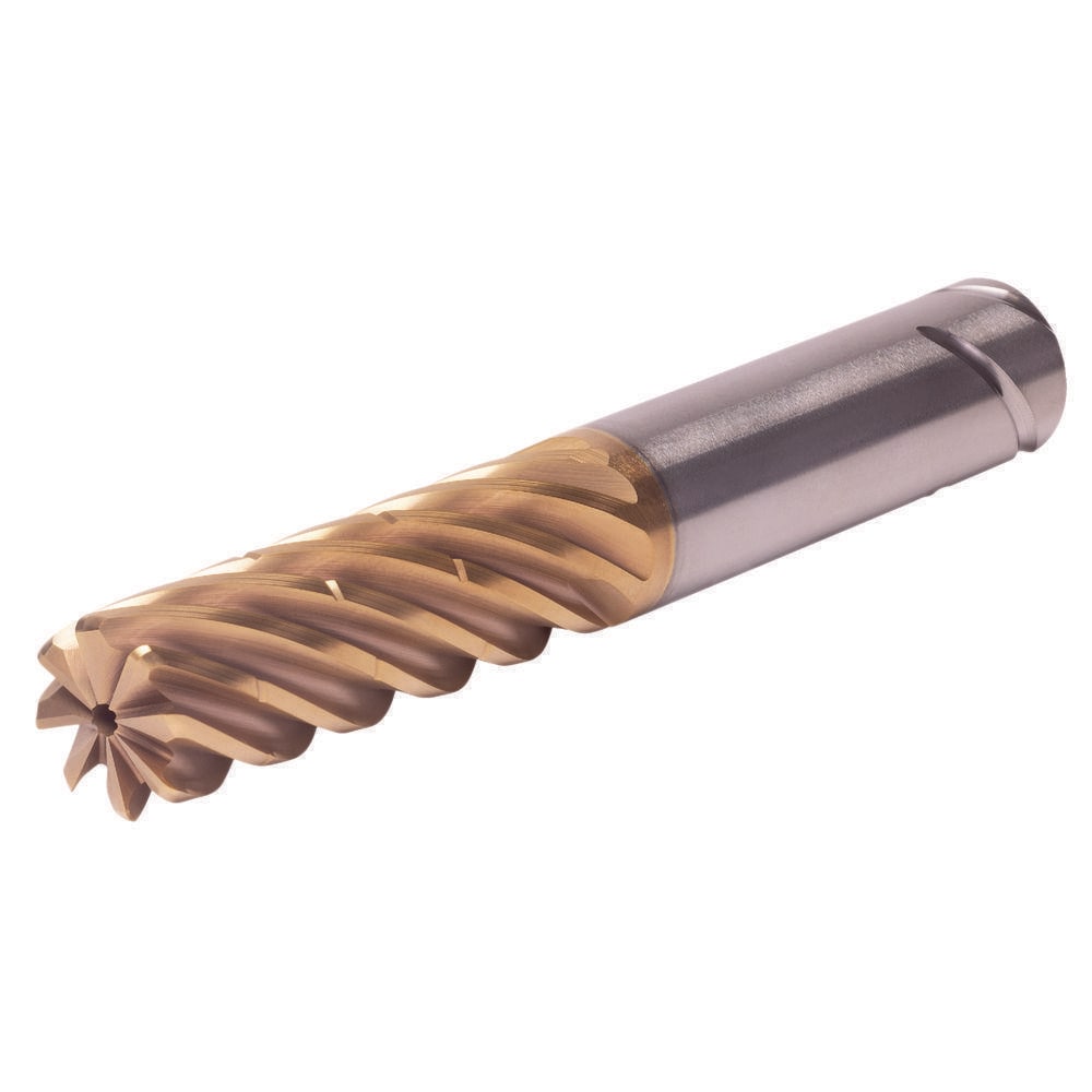 Corner Radius End Mill: 20 mm Dia, 80.00 mm LOC, 0.50 mm Radius, 8 Flute, Solid Carbide