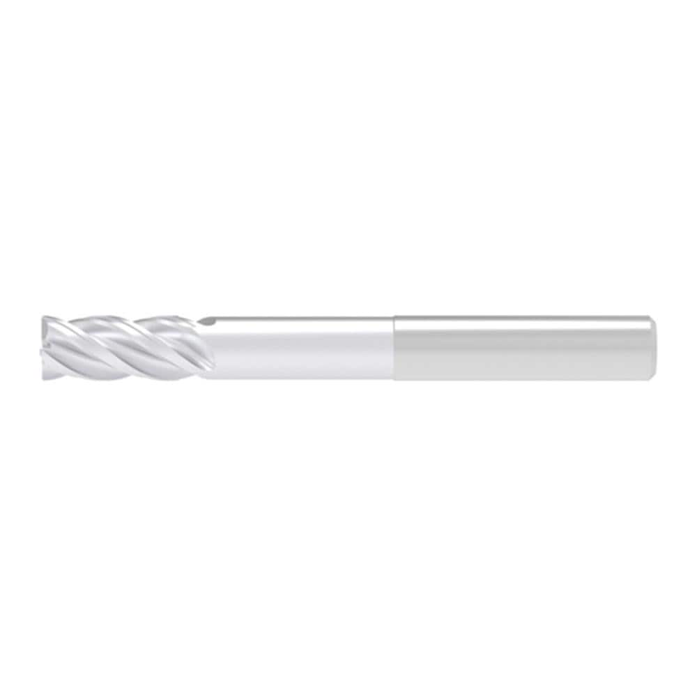 Corner Chamfer End Mill: 3.00 mm Dia, 6.50 mm LOC, 4 Flute, 0.10 mm Chamfer Width, Solid Carbide