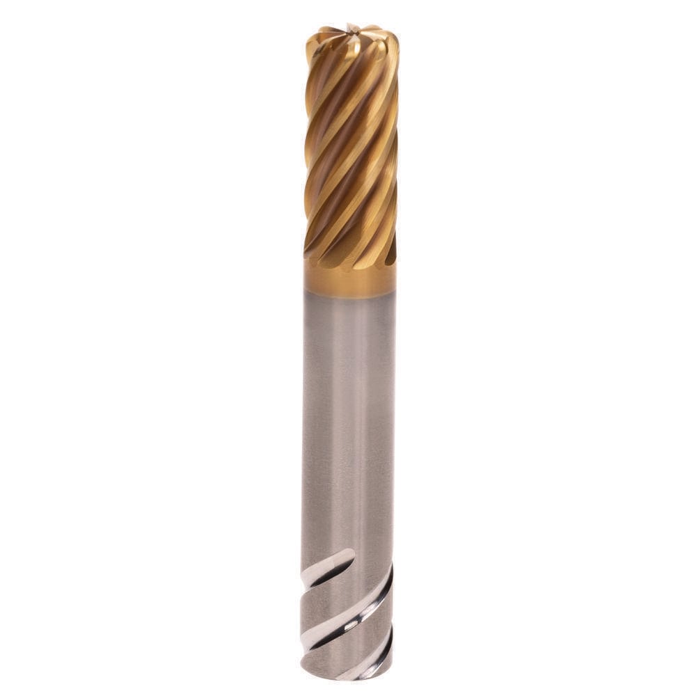 Corner Radius End Mill: 25 mm Dia, 45.00 mm LOC, 4.00 mm Radius, 8 Flute, Solid Carbide