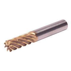 Corner Radius End Mill: 3/4" Dia, 2-1/4" LOC, 4.82 mm Radius, 8 Flute, Solid Carbide