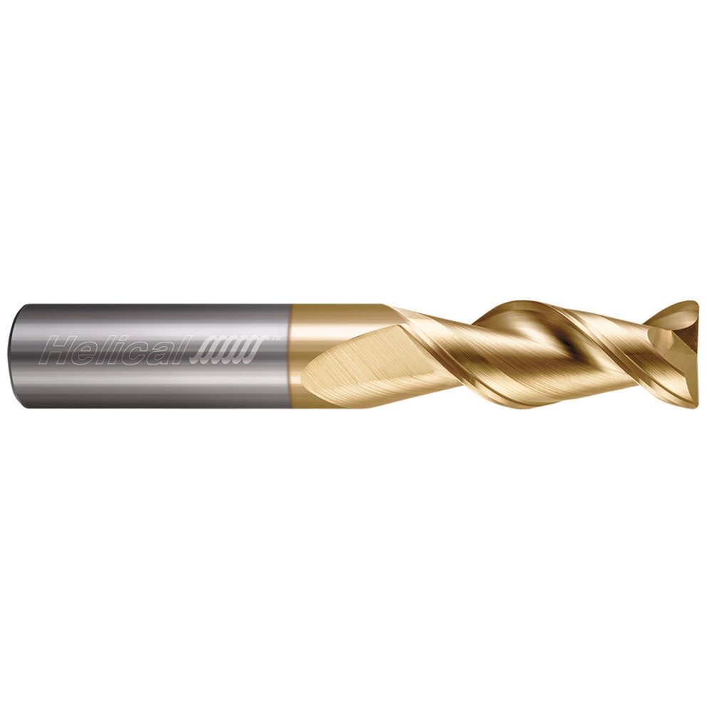 Corner Radius End Mill: 1/4" Dia, 3/8" LOC, 0.0300" Radius, 2 Flute, Solid Carbide