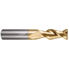 Corner Radius End Mill: 1/8" Dia, 3/8" LOC, 0.0300" Radius, 2 Flute, Solid Carbide