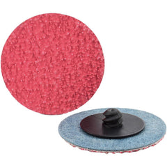 Quick-Change Disc: Type R, 3" Dia, 50 Grit, Aluminum Oxide, Coated