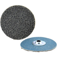 Quick-Change Disc: Type S, 2" Dia, 240 Grit, Aluminum Oxide, Coated