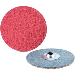 Quick-Change Disc: Type S, 3" Dia, 80 Grit, Ceramic Alumina, Coated