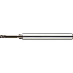 Corner Radius End Mill: 3.00 mm Dia, 2.40 mm LOC, 30 deg Helix, HMG Coated, Corner Radius End, Centercutting Series HGLRS