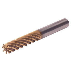 Roughing & Finishing End Mills; Mill Diameter (Fractional Inch): 3/4; Mill Diameter (mm): 19.05; Flute Type: Helical Flute; Number Of Flutes: 8; End Mill Material: Solid Carbide; Length of Cut (Inch): 1-5/8; Length of Cut (mm): 41.28; Coating/Finish: AlCr