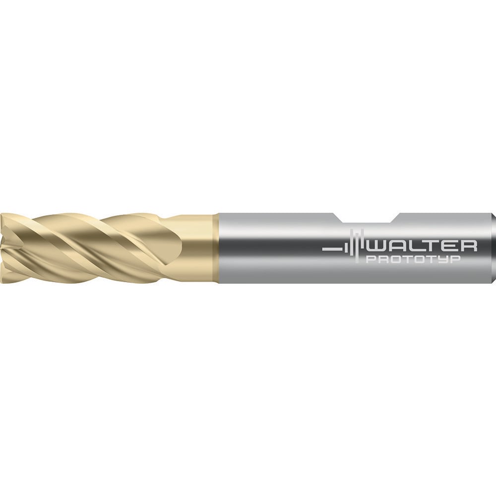 Square End Mill: 12.00 mm Dia, 36.0000 mm LOC, 4 Flute, Solid Carbide