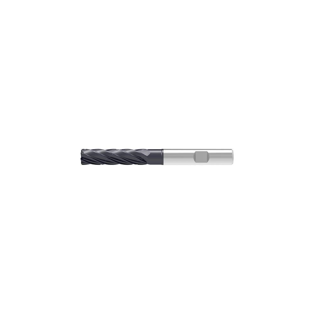 Corner Radius End Mill: 18.00 mm Dia, 91.00 mm LOC, 1.50 mm Radius, 5 Flute, Solid Carbide