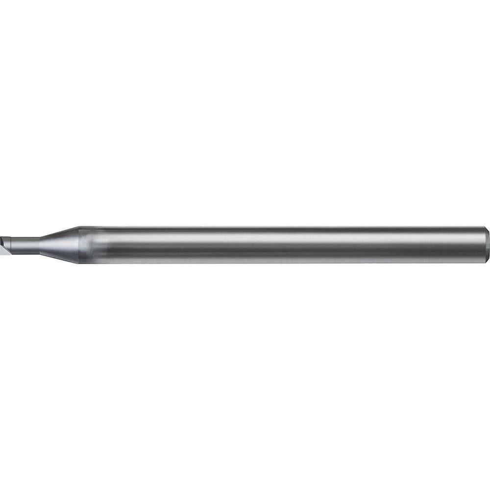 Corner Radius End Mill: 2.00 mm Dia, 1.00 mm LOC, 0 deg Helix, UDC Coated, Corner Radius End, Centercutting Series UDCLRS