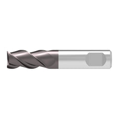 Corner Chamfer End Mill: 5.75 mm Dia, 8.00 mm LOC, 3 Flute, 0.10 mm Chamfer Width, Solid Carbide