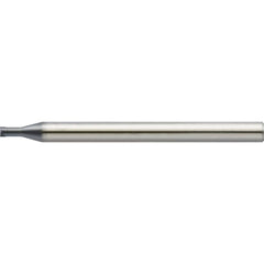 Corner Radius End Mill: 0.30 mm Dia, 0.15 mm LOC, 0 deg Helix, UDC Coated, Corner Radius End, Centercutting Series UDCLRSF