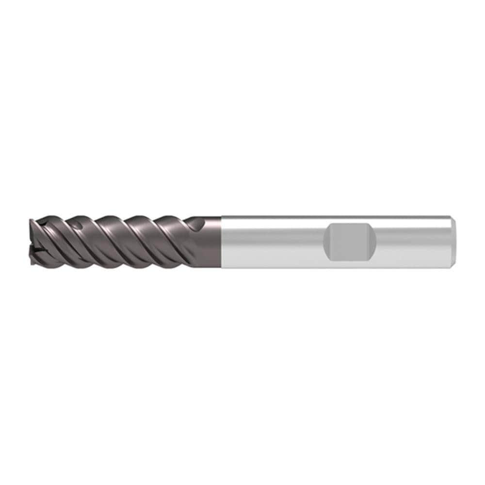 Corner Chamfer End Mill: 14.00 mm Dia, 42.00 mm LOC, 4 Flute, 0.15 mm Chamfer Width, Solid Carbide