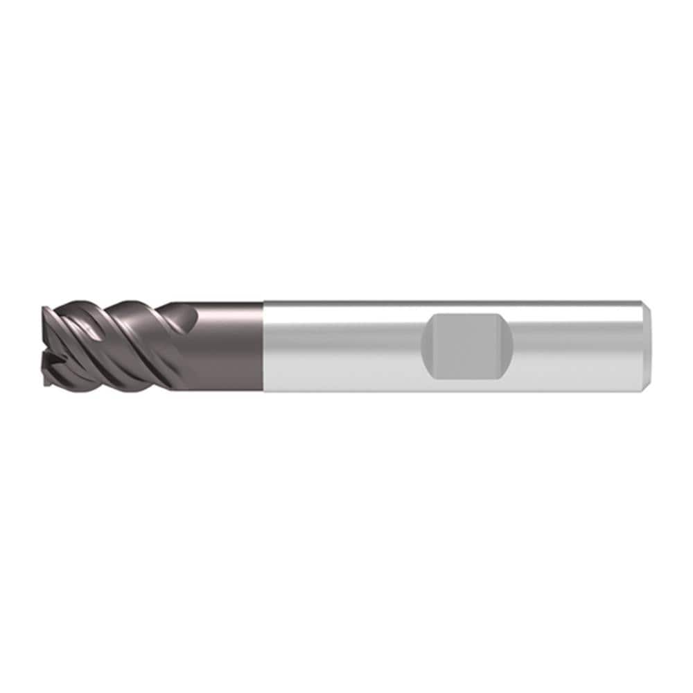 Corner Chamfer End Mill: 10.00 mm Dia, 14.00 mm LOC, 4 Flute, 0.15 mm Chamfer Width, Solid Carbide