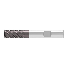 Corner Chamfer End Mill: 5.00 mm Dia, 13.00 mm LOC, 4 Flute, 0.15 mm Chamfer Width, Solid Carbide