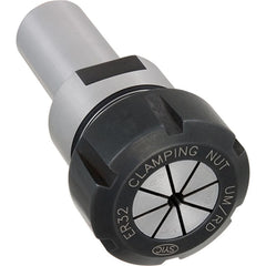 Collet Chuck: 0.0190 to 0.2810" Capacity, ER Collet, Straight Shank