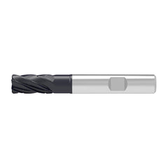 Corner Radius End Mill: 16.00 mm Dia, 36.00 mm LOC, 4.00 mm Radius, 6 Flute, Solid Carbide