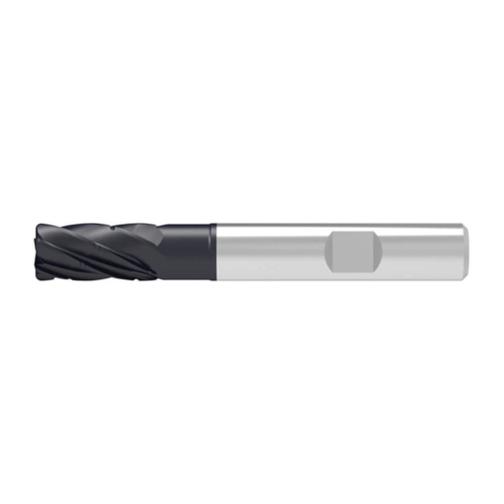 Corner Radius End Mill: 8.00 mm Dia, 21.00 mm LOC, 2.00 mm Radius, 6 Flute, Solid Carbide