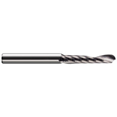 Ball End Mill: 3/8" Dia, 2" LOC, 1 Flute(s), Solid Carbide