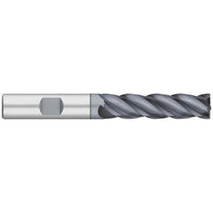 Corner Radius End Mill: 1/2" Dia, 1-1/2" LOC, 0.0600" Radius, 4 Flute, Solid Carbide