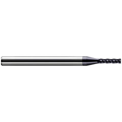 Corner Radius End Mill: 1/16" Dia, 3/8" LOC, 0.0100" Radius, 4 Flute, Solid Carbide