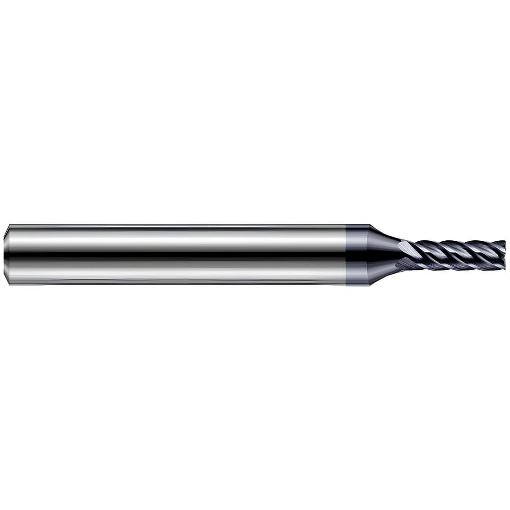 Corner Radius End Mill: 3/16" Dia, 9/16" LOC, 0.0150" Radius, 5 Flute, Solid Carbide