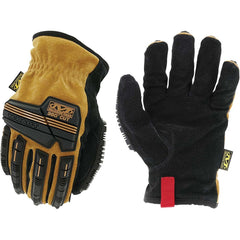 Cut & Puncture-Resistant Gloves: Mechanix Wear LDMPLT-X75, Size Large, ANSI Cut A4, ANSI Puncture 3, Leather Lined, Leather