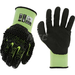 Impact Gloves: M-Pact SPEEDKNIT&trade; HI-VIZ M-PACT D3O SD5EP91, Size Large, Nitrile-Coated Nylon Blend