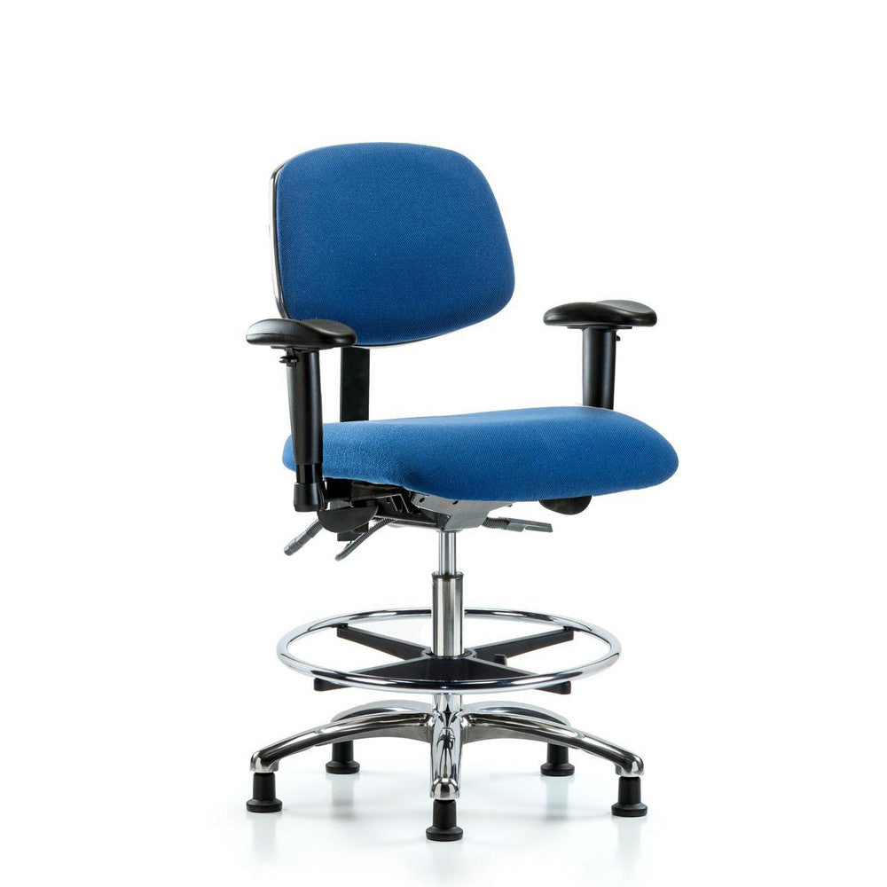 ESD Task Chair: Conductive Cloth, 29" Seat Height, Blue