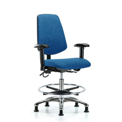 ESD Task Chair: Conductive Cloth, 29" Seat Height, Blue