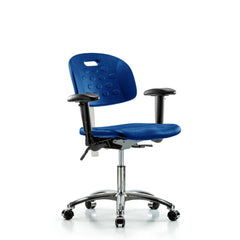 Clean Room Task Chair: Polyurethane, 23" Seat Height, Blue