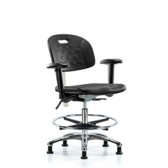 Clean Room Task Chair: Polyurethane, 28" Seat Height, Black